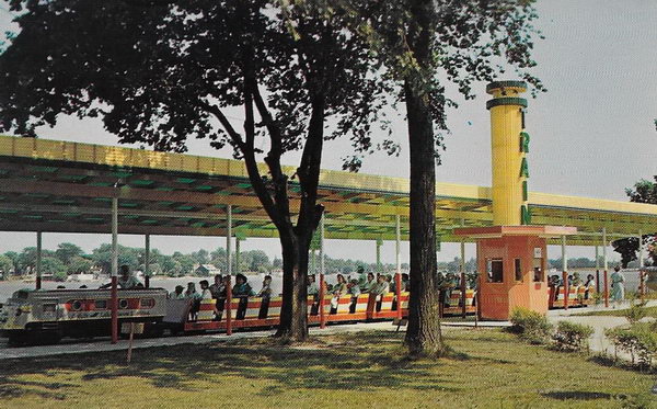 Bob-Lo Island - Postcard Of Train (newer photo)